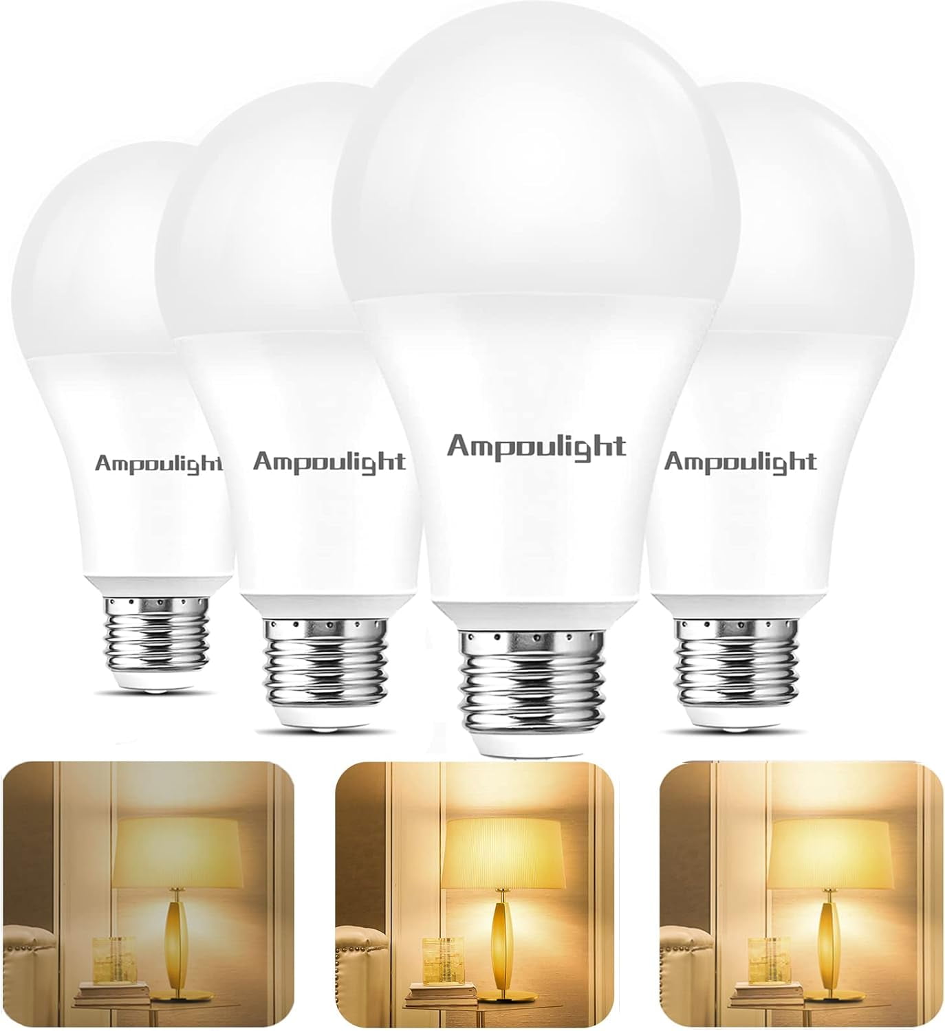 3 Way A21 LED Light Bulbs LED Light Bulbs 50 100 150W Equivalent,E26 ...