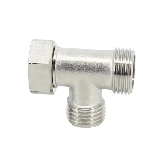 3 Way Adapter Bidet T Splitter Connector for Toilet Faucet Shower Head - Durable Brass Design for Home and RV Use Ideal for Efficient Water Management