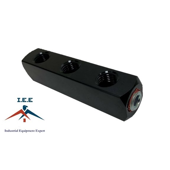 3 Way Air Hose Coupler Distribution Block Bar Line Splitter Manifold 1/4" NPT