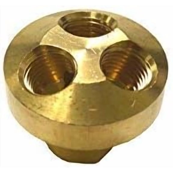 3 Way Air Manifold for Compressors Couplers 1/4" Inlet and Outlets Brass