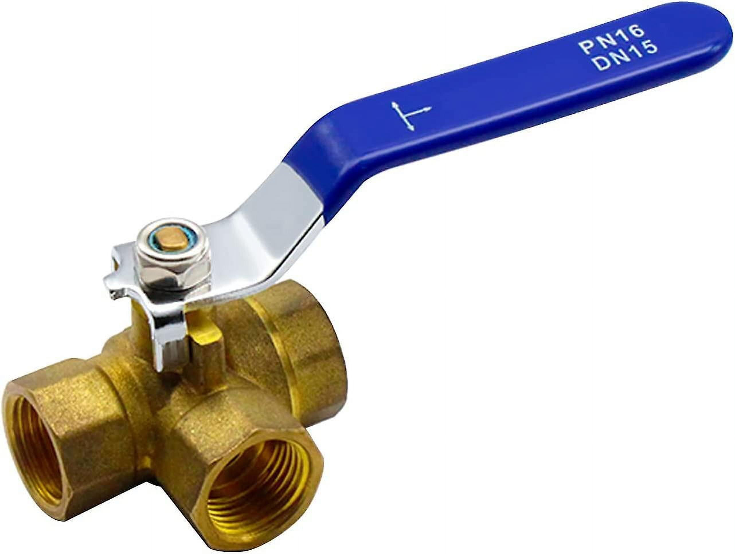 Stainless Steel 3 Way T Port Ball Valves - 1-1/4" NPT