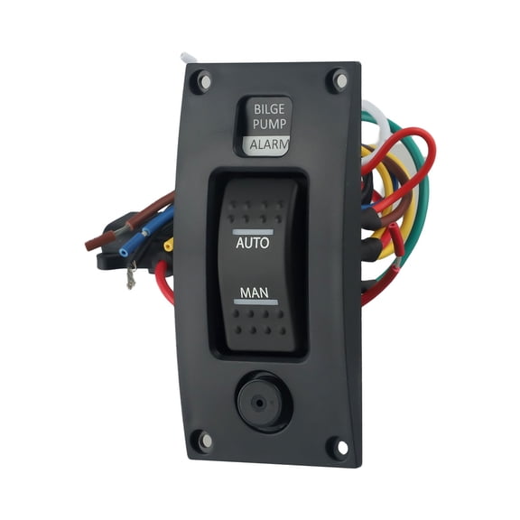 3-Way Bilge Pump Switch Panel Automatic-Off-Manual 12v / 24v w/ Alarm