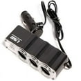 thumbnail image 1 of 3 Way Car Cigarette Lighter Socket Splitter with Dual USB Charger, 12V/24V LED Indicator Power Extender, Universal Multi‑Port Adapter for Car Truck SUV Electronics, 1 of 3