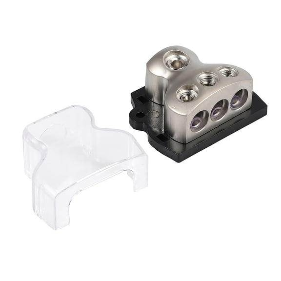3 Way Car Power Nickel Plated Distributor Block Deep Wire Recesses Block for Car Automotive Audio Systems