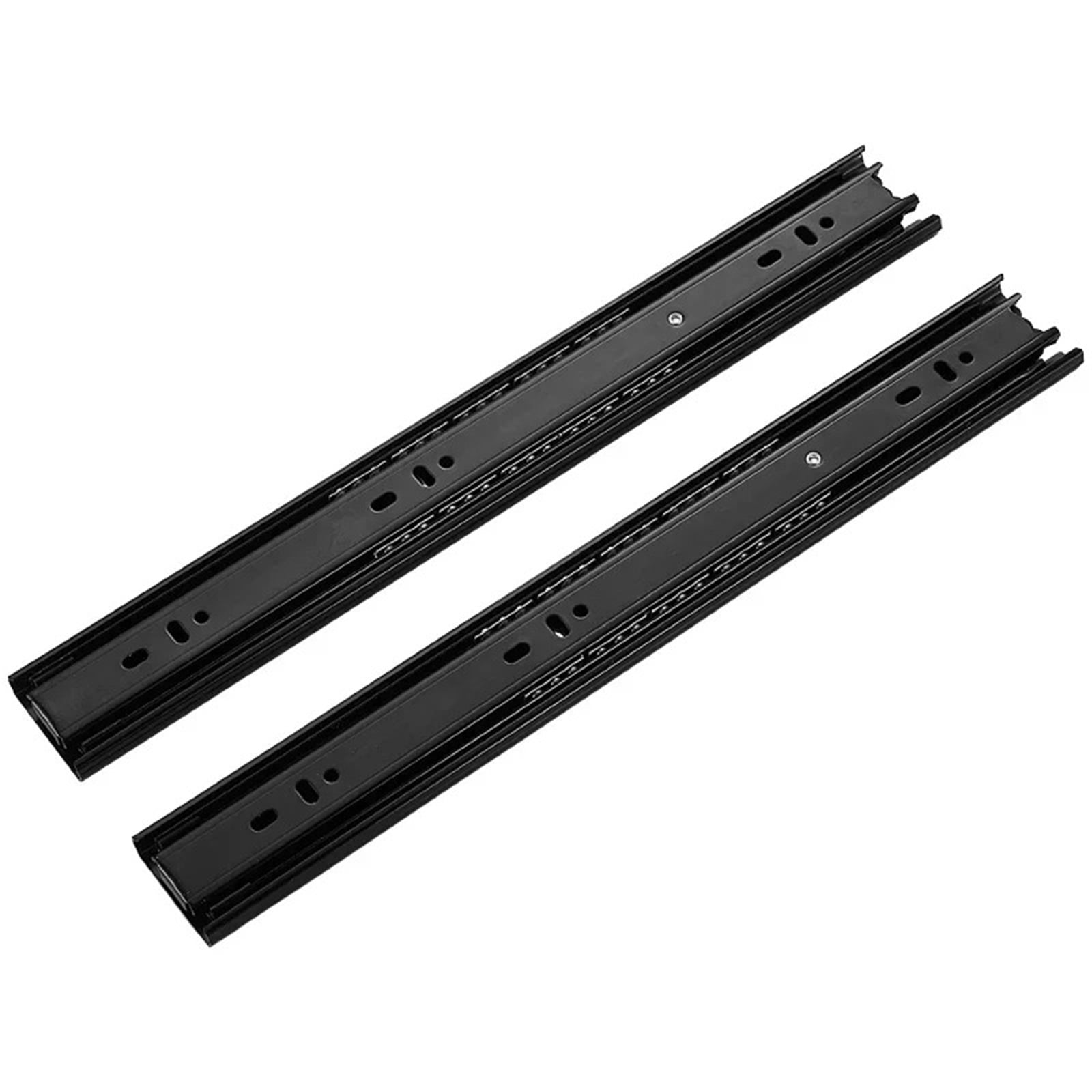 3 Way Cold Rolling Steel Drawer Slide Black Heavy Drawer Track Rail ...
