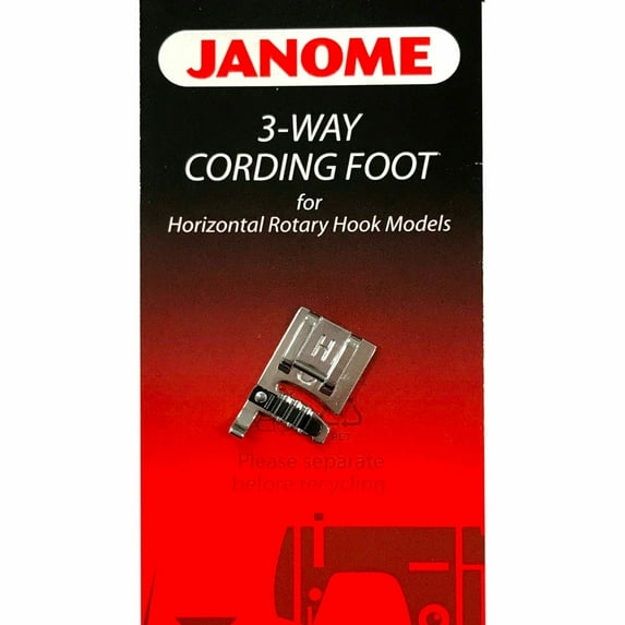 3-Way Cording Foot 200345006 H For Janome Horizontal Bobbin Machines