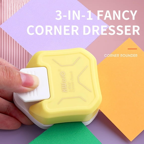 3-Way Corner Punch for Paper Crafts Scallop,Reversed & Lip Edge Cutter DIY Card Making,Scrapbooking,Business Cards 3-in-1 Corner Rounder for Cardstock,Photos & Laminates