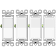 3 Way Switch White, Greencycle 4 PCS Three Way Light Switch Rocker Switch 15A 120/277V, On/Off Rocker Paddle Interrupter, Residential/Commercial Grade,Home & Office,UL/CUL