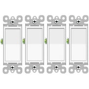 3 Way Decora Switch White, Greencycle 4 Pack Three Way Light Switch Rocker Switch 15A 120/277V, On/Off Rocker Paddle Interrupter, Residential/Commercial Grade,Home & Office,UL/CUL