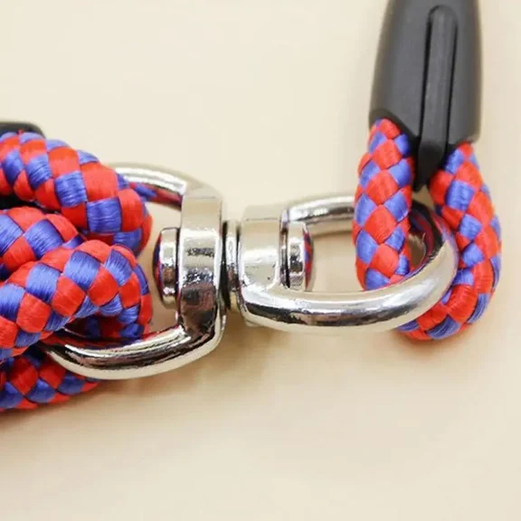 3 Way Dog Leash, Adjustable Nylon Triple Pet Walking Lead with Padded Handle for 3 Dogs