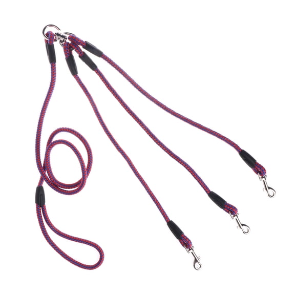 3 Way Dog Leash Splitter Adjustable Detachable Nylon Traction Rope 6'' Long