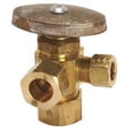 thumbnail image 1 of 3-Way Dual Angle Stop Valve 1/2 In. Nominal Comp X 1/2 In. Od X 3/8 In. Comp Left Rough Brass Lead Free, 1 of 2