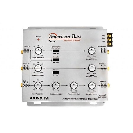 3 Way Electronic Crossover with Remote Level Control American Bass ABX-3.1A