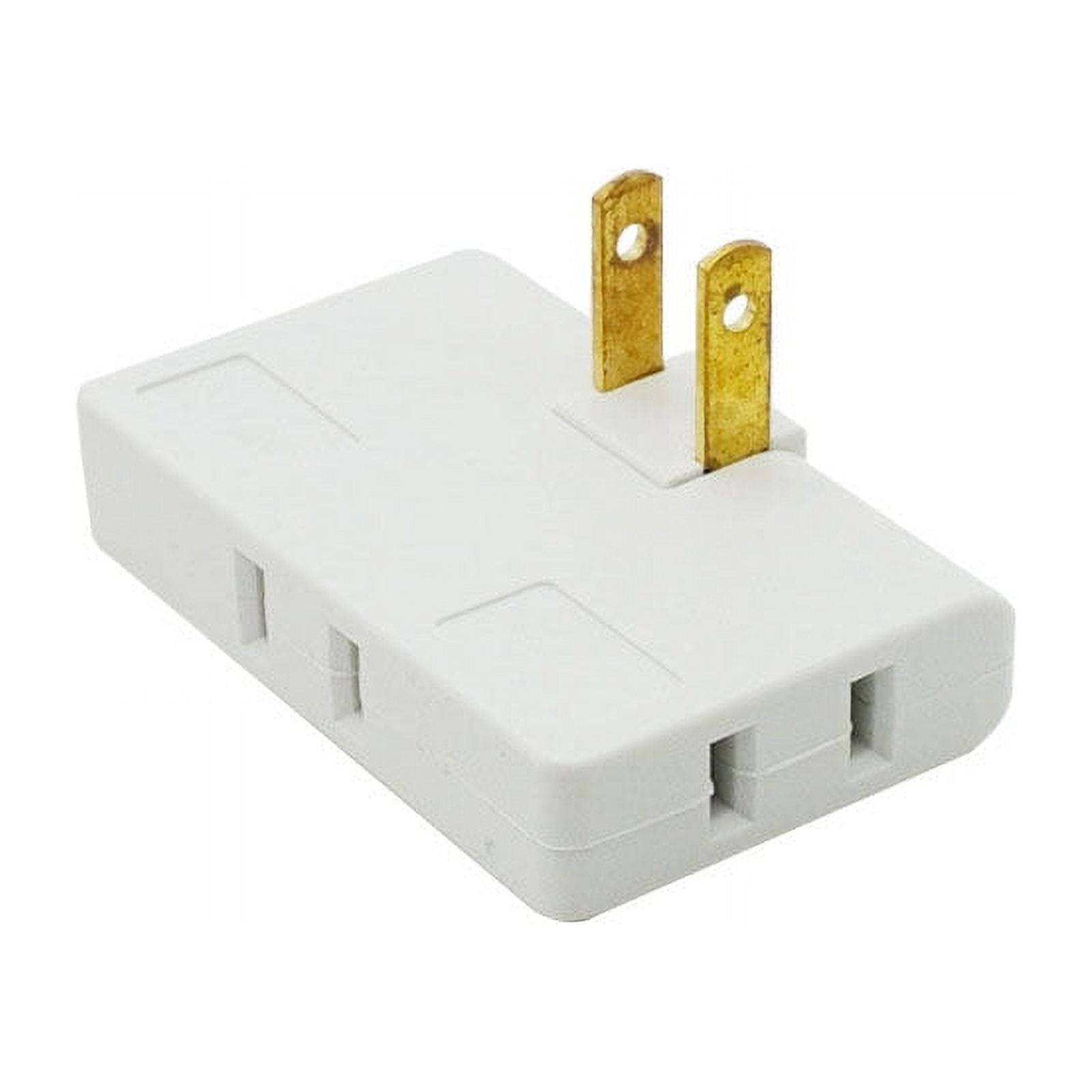 3 Way Flat Wall Outlet Extender,2 Prong180 Degree Swivel Wall Tap Plug