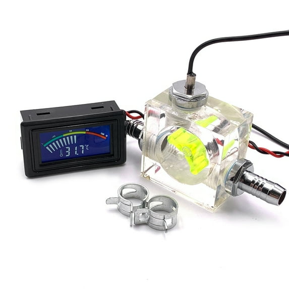 3 Way Flow Meter LED Thermometer for Water Cooling Liquid Cooler System