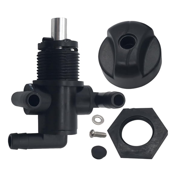 3-Way Fuel Shut off Valve Petcock, 3 Way Fuel Tank Petcock Shut Off Valves Switch with Screw Nut Knob Kit Replacement