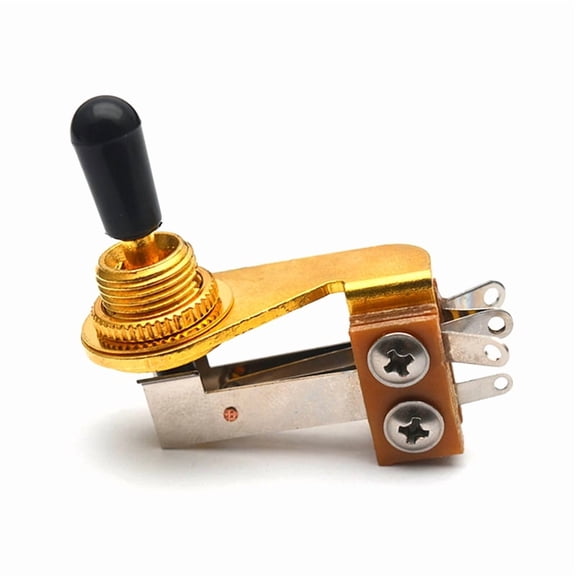 3 Way Guitar Switch Metal Guitar Pickup Selector Toggle Switch Metal Tip L Type for Electric Guitar Parts Gold,1 x L Type Guitar Switch,Gold
