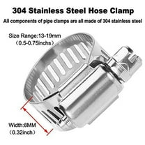 3-Way Hose Connector Y Splitter 8/10mm For Joinery Faucet Air Water Gas Hose Connector With Stainless Steel Ring Clamp