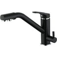 thumbnail image 1 of 3 Way Kitchen Faucet for Filter Water System, Kitchen Taps Swivel Brass Hot and Cold Water Pure Water Kitchen Sink Faucet Water Filter Tap-Black, 1 of 2