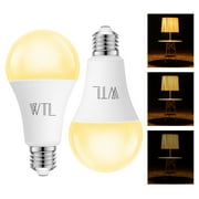 3 Way LED Light Bulbs 50 100 150W, Three Way 3000K Soft Light 6W/14W/20W A21 E26 Base LED Bulb for Desk, Floor,Table Lamps, Dimmable, No Flicker, 2 Pack