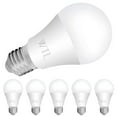thumbnail image 1 of 3 Way LED Light Bulbs 50 75 100W, Three Way 2700K Warm White 5W/10W/15W A19 E26 Base LED Bulb for Desk, Floor,Table Lamps, Dimmable, No Flicker, 6 Pack, 1 of 5