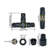 ULTNICE Waterproof Wire Connector Black for LED and Cable IP68