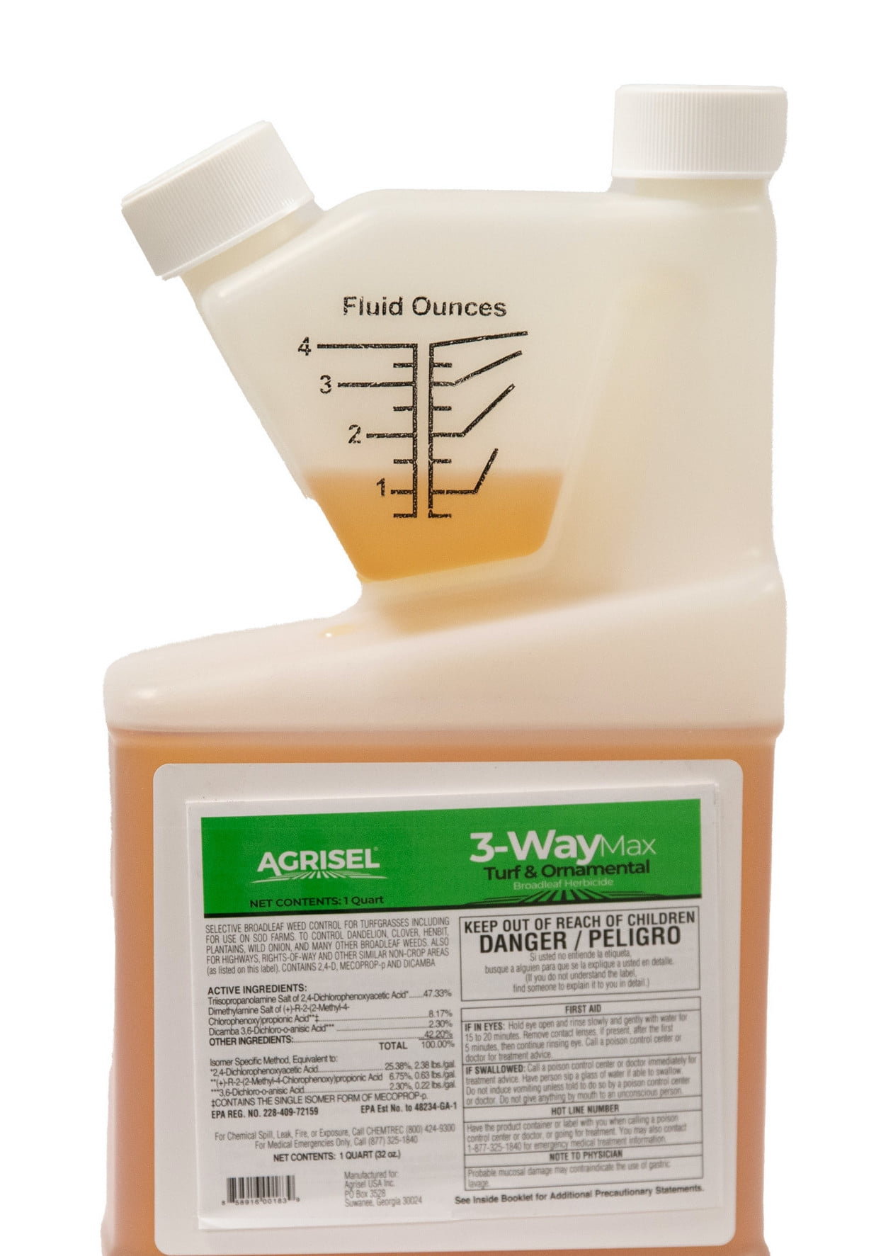 Agrisel 3 Way Max Weed Killer, Broadleaf Control, Safe on Grass