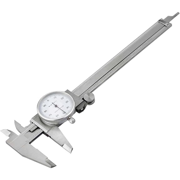 3-Way Measuring Shockproof Steel Dial Caliper, 0-6" SAE - Precision Tool with Hard Ca - 780DC