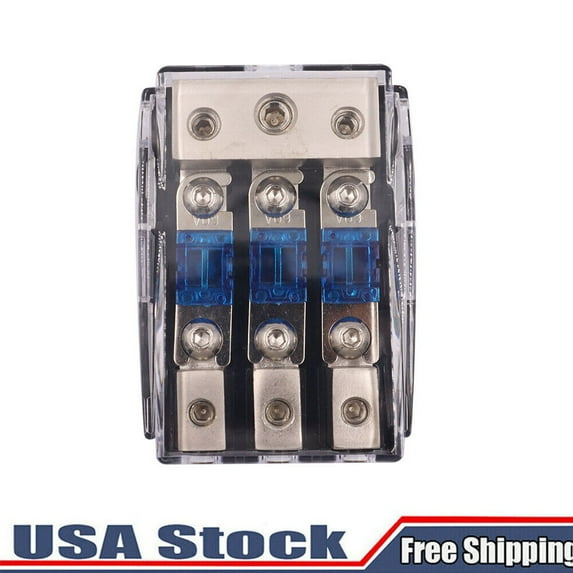 3 Way Mini ANL Blade Fuse Holder Stereo Car Audio Power Distribution Block US