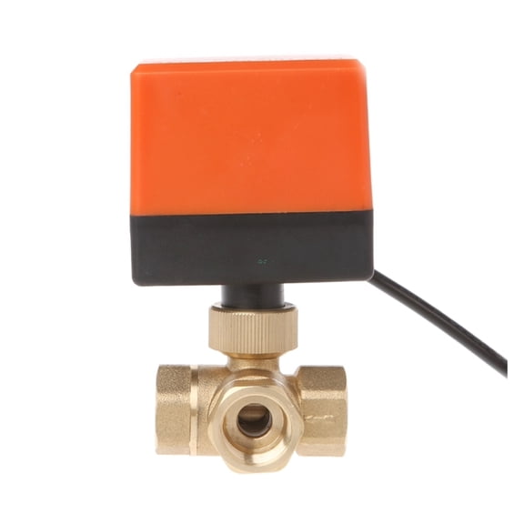 3 Way Motorized Ball Valve Electric Ball Valve Motorized Valve Three Line Two Way Control DN15 DN20 DN25 ,Stable Performance