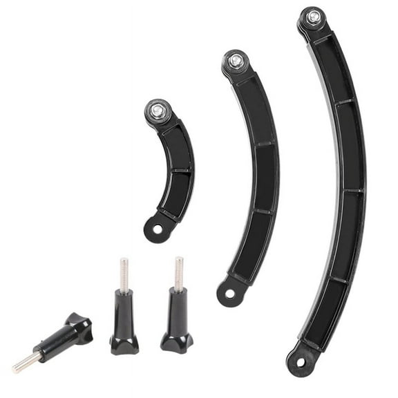 3 Way Mount Helmet Arm Extension Curved Pole Selfie Stick for 9 8 7 6 5 4K Camera Accessories with Screw