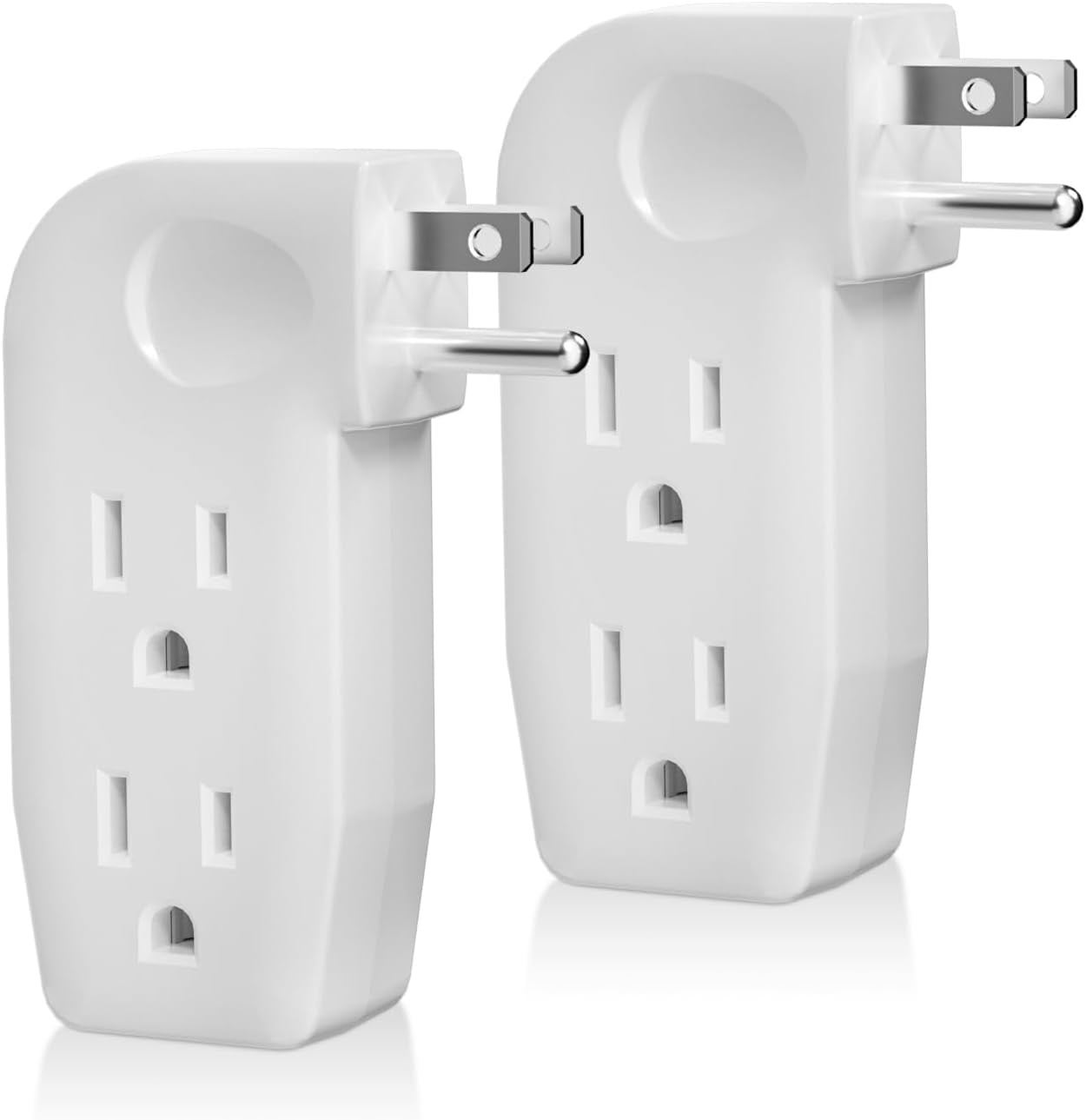 3 Way Outlet Vertical Wall Tap Splitter Adapter with 3 Prong Plug ...