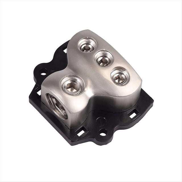 3-Way Power Distribution Block 1x0 Gauge in 3x4 Gauge Out Power ...