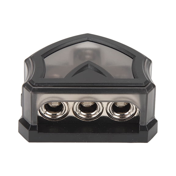 3 Way Power Ground Distribution Block 0/4 Gauge In to Out Electrical Splitter for Car Boat RV Yacht Audio Amplifier Splitter Bus Bar Block