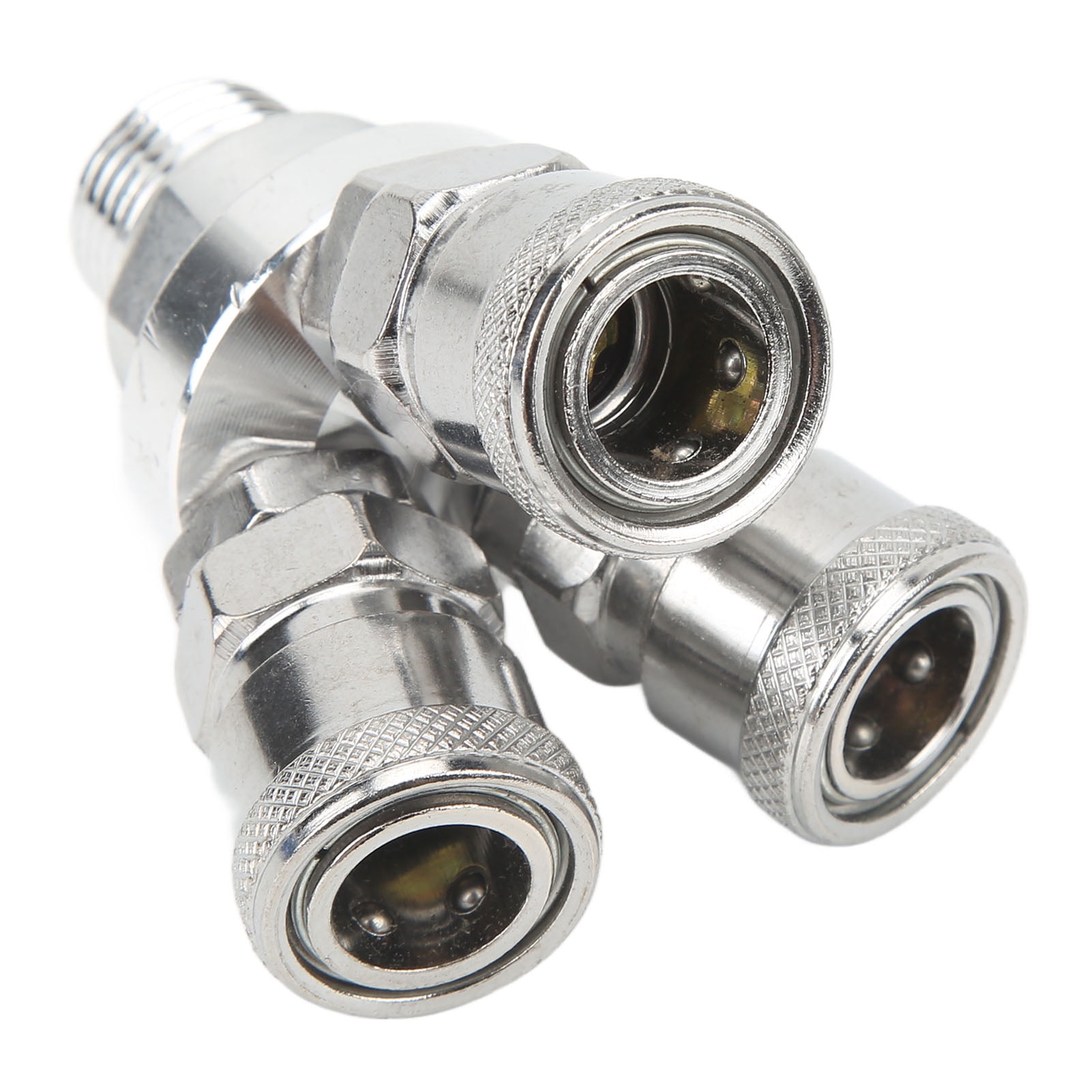 3 Way Quick Coupler Universal Type Male Thread Air Compressor Fittings G1/2 Self Locking