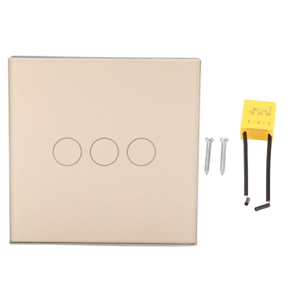 3-Way Remote Control Relay for Household AC80-260V, Modern 86-Type Design 2.4G WiFi Smart Touch Switch