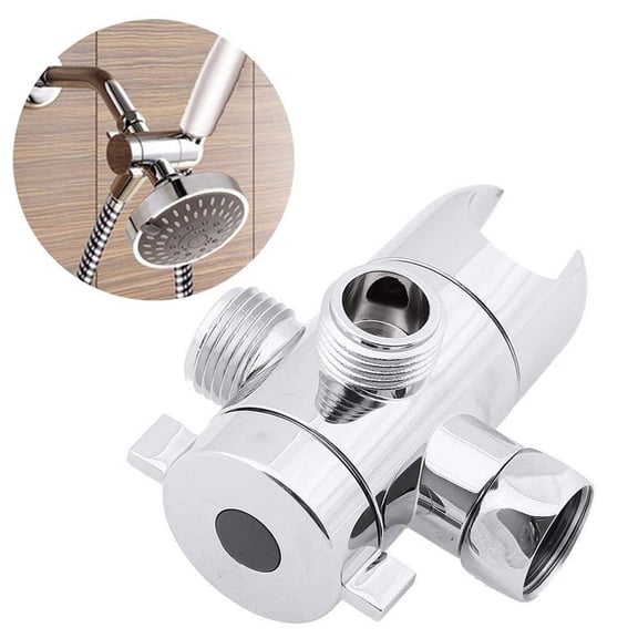 3 Way Shower Diverter Valve 1/2 with Hand Shower Cradle for Bathroom Hand Shower Hardware Accessory, 1 Pack