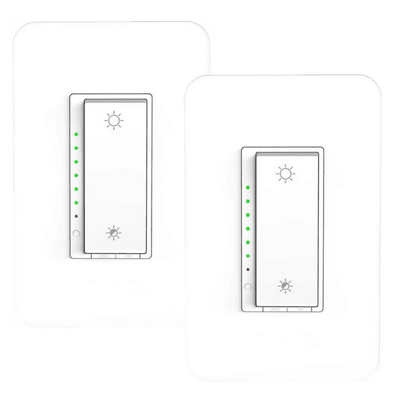3 Way Smart Dimmer Switch / Single Pole Smart Switch ,Compatible with Alexa, Google Assistant, WiFi Light Switch Remote Control, Neutral Wire Needed, Schedule, No Hub Required