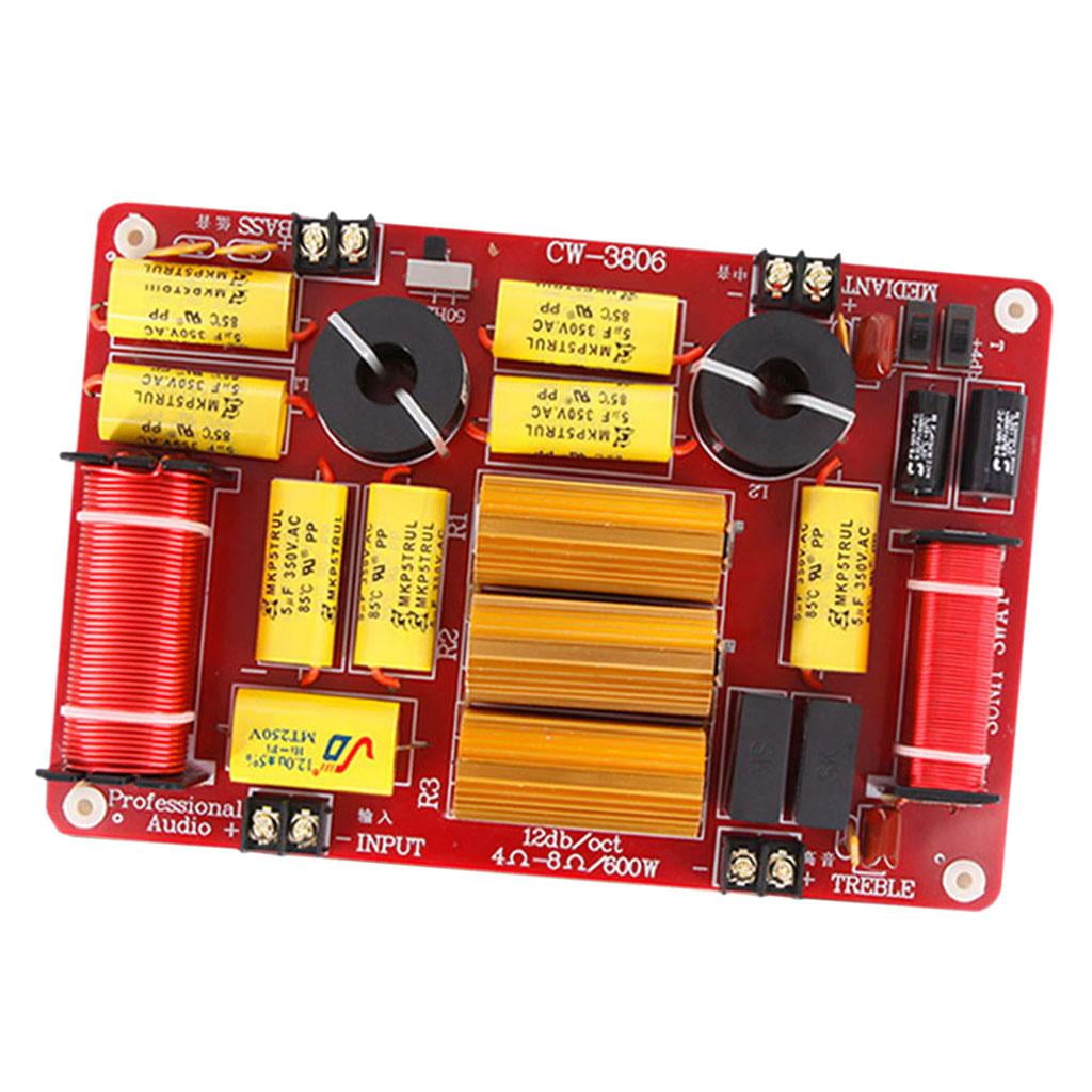 Audio Filter Unit 3 Way Speaker Audio Frequency Divider 3 Unit Crossover Filters 600W for ...