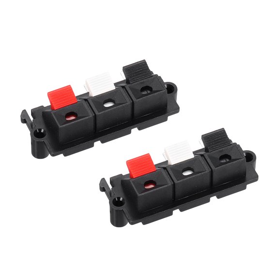 3 Way Spring Terminal Clip Push Release Connector Plate Strip Blocks WP3-19 2Pcs