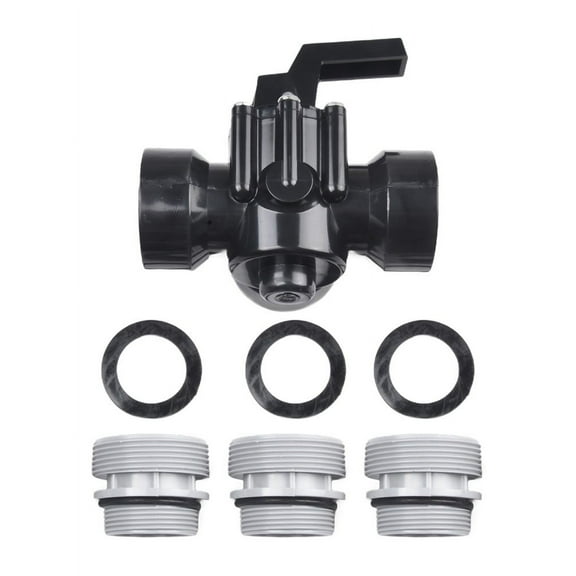 3-Way Swimming Pool Diverter Valve With Threaded Openings 1.5 Inch Pool Pump Connection Hose Fitting Control Valve For Water Flow Management System Spa Pool Equipment