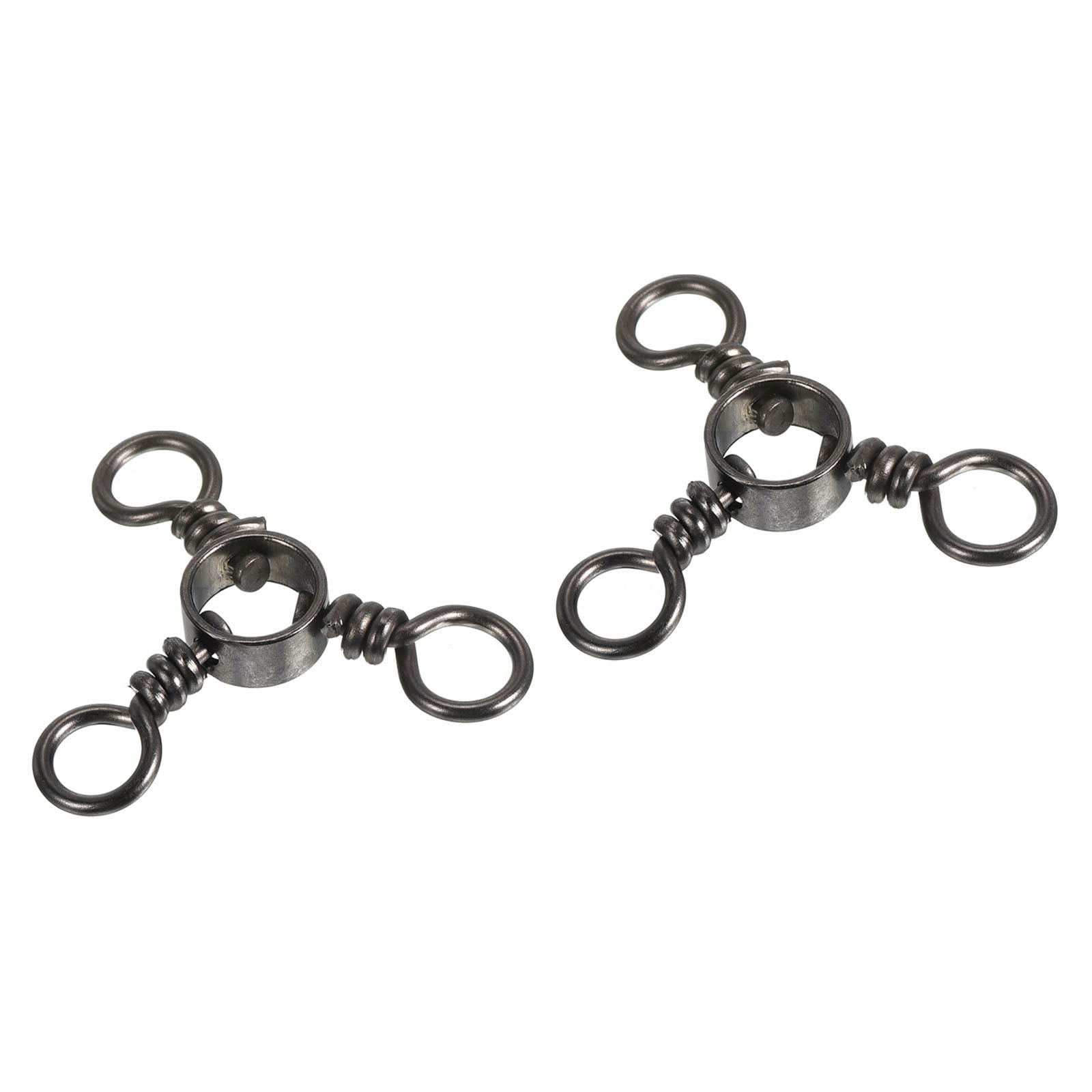 3 Way Swivel, 103lb Stainless Steel Cross Line Terminal Tackle, Black 50  Pack 