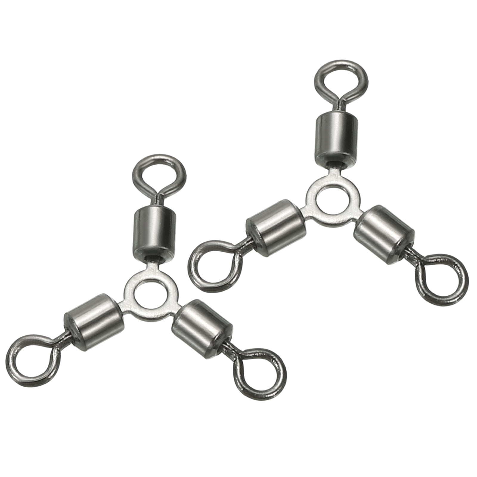 50-Pack Heavy Duty 3-Way Fishing Swivels | 125LB Strength For Saltwater Trolling Rigs