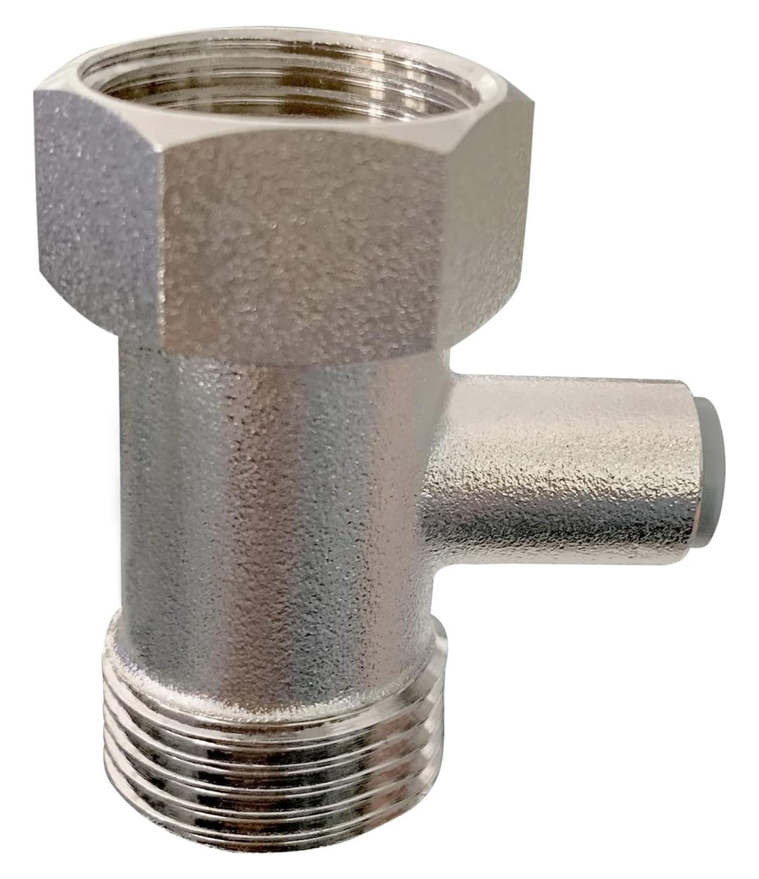 3 Way Tee 7/8" x 7/8" x 1/4" Bidet T Adapter for Toilet Bidet Sprayer, Brass T Connector for Bidet Attachment, Toilet Supply Line Splitter