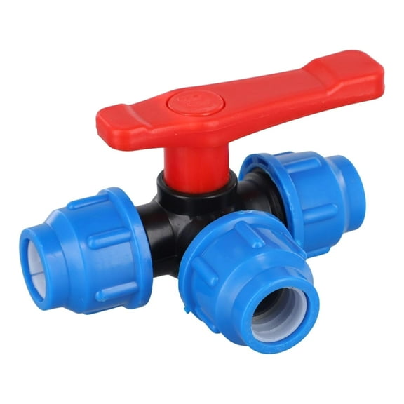 3 Way Water Flows Control Valves Pipe Connector Leakproof Designs Connector Splitters Quick Fixing for DN15 DN20