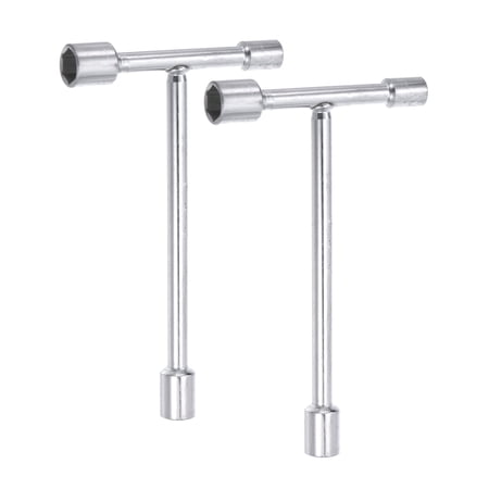 3 Way Wrench, 8mm 10mm 12mm Socket T Handle for Repairing Bicycle, Automobile and DIY, 2 Pack