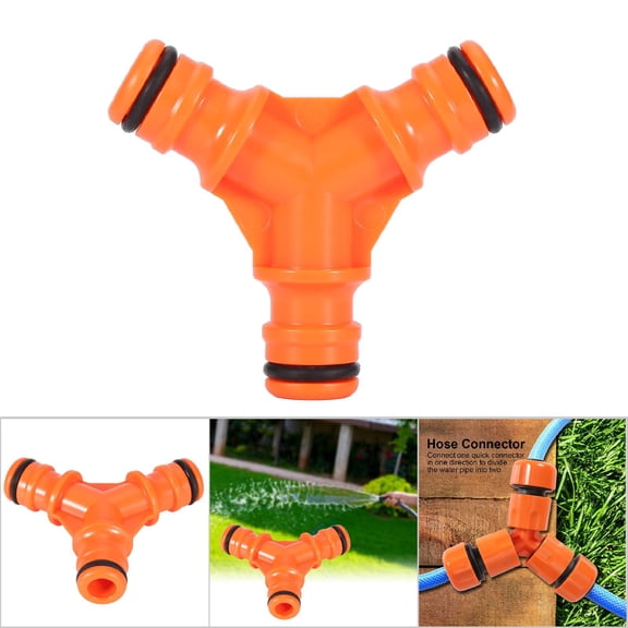 3-Way Y-Shaped Garden Hose Splitter Connector, Premium ABS Plastic Water Distributor for Quick Connect Hoses