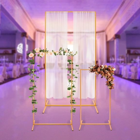 3* Wedding Stands Gold Rectangular Metal Backdrop Stand, Rectangular Balloon Frame, Metal Backdrop Stand Steel Tube