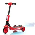 thumbnail image 1 of 2-in-1 Balance Electric Scooter for Boys Girls Ages 3-6,3 Wheels Kick Scooter with Tail Color Lights,Spray and Widened Non-Slip Deck,Kids Ride On Toys with Independent Light Switch and Music,Red, 1 of 8