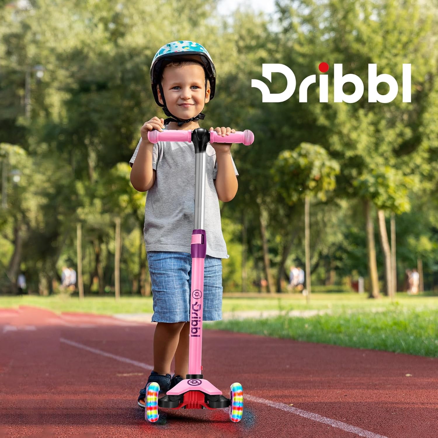 Patinete Plegable Para Niños De 2 A 8 Años | 3 Ruedas Con Luces LED | Manillar Ajustable Y Asiento Curvo | Ideal Para Principiantes Y Viajes Urbanos
